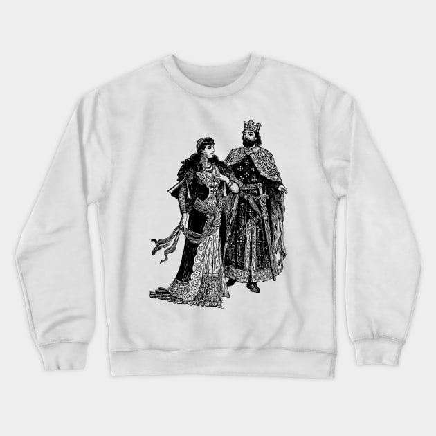 King and Queen Crewneck Sweatshirt by penandinkdesign@hotmail.com